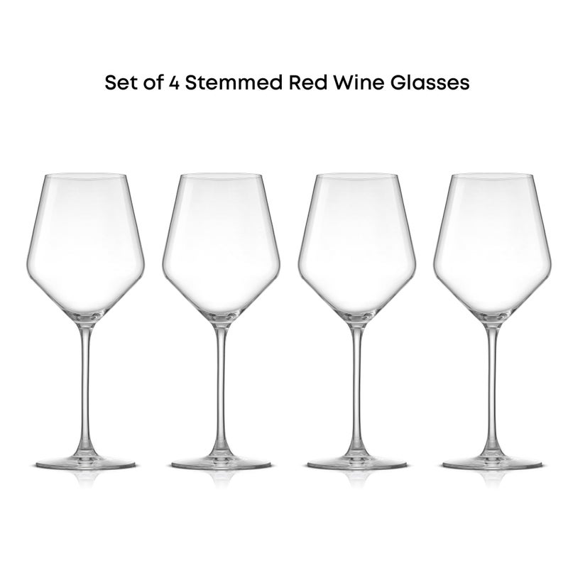 JoyJolt Layla Italian Red Wine Glasses, Set of 4, 17 oz Clear â€“ Made in Europe - Image 4